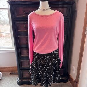 Ralph Lauren Pink Sweater with Bow size M GUC Light weight